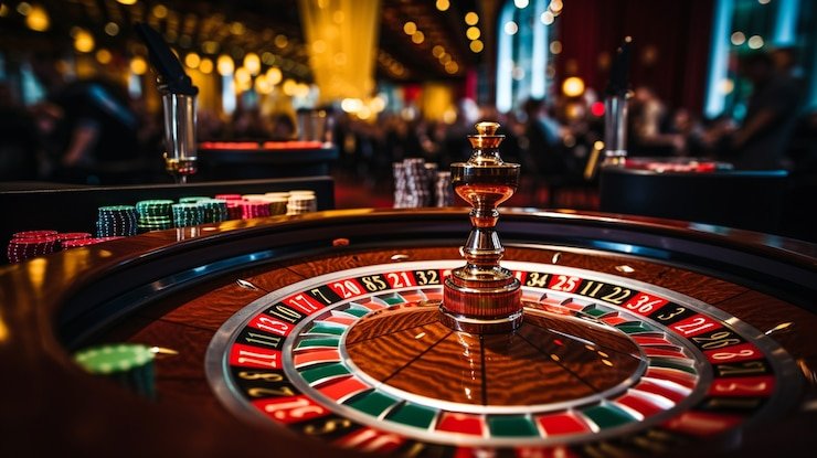 Dealer profesional di studio lionwin55 menjalankan American Roulette